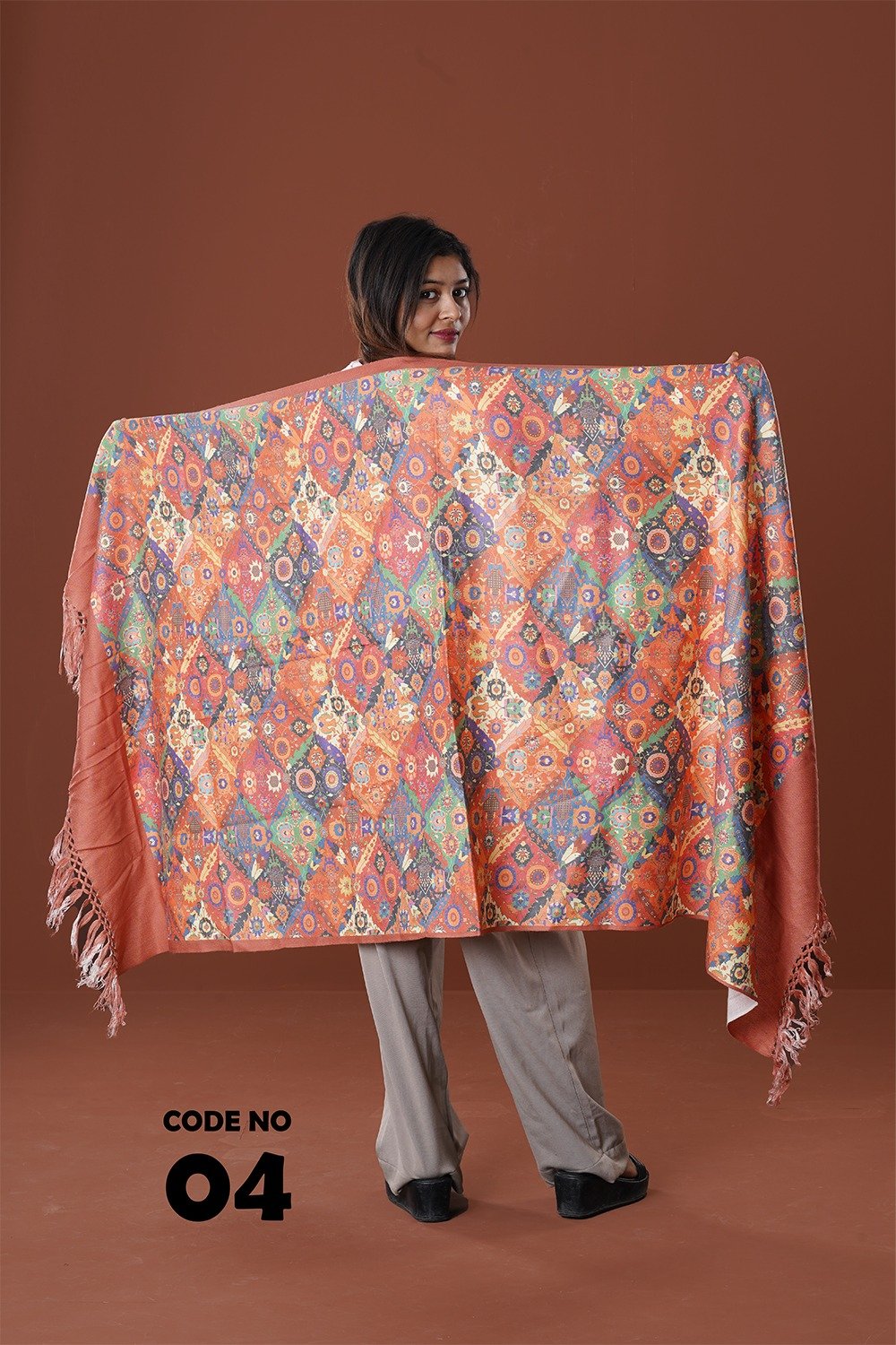 Elegant Digital Print Woolen Shawl-0004 - Image 2