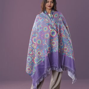 Elegant Digital Print Woolen Shawl-0053