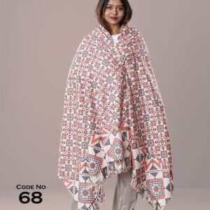 Elegant Digital Print Woolen Shawl-0068