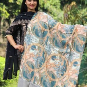 Elegant Digital Print Woolen Shawl-S016